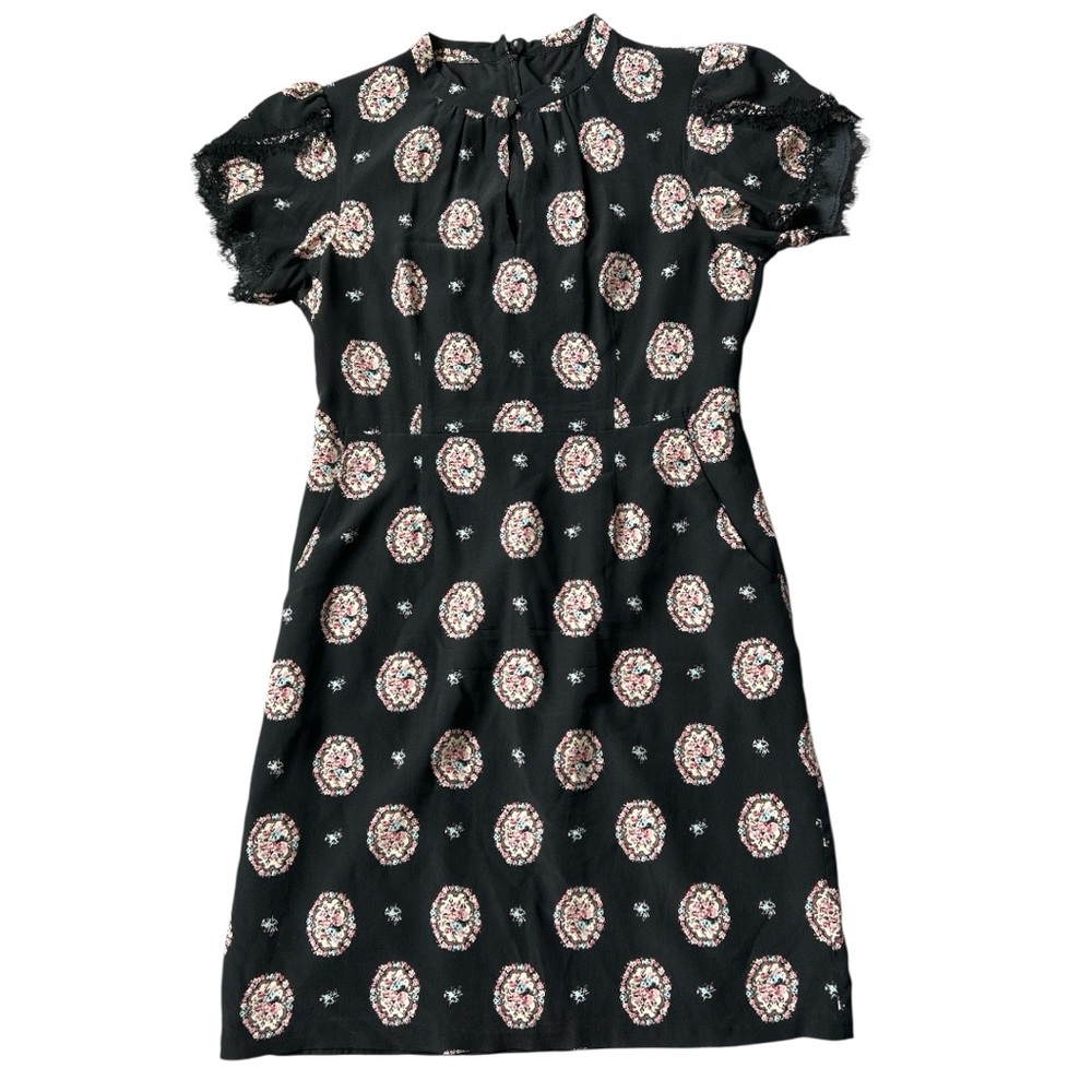 Nanette Lepore Black Floral Mini Dress
